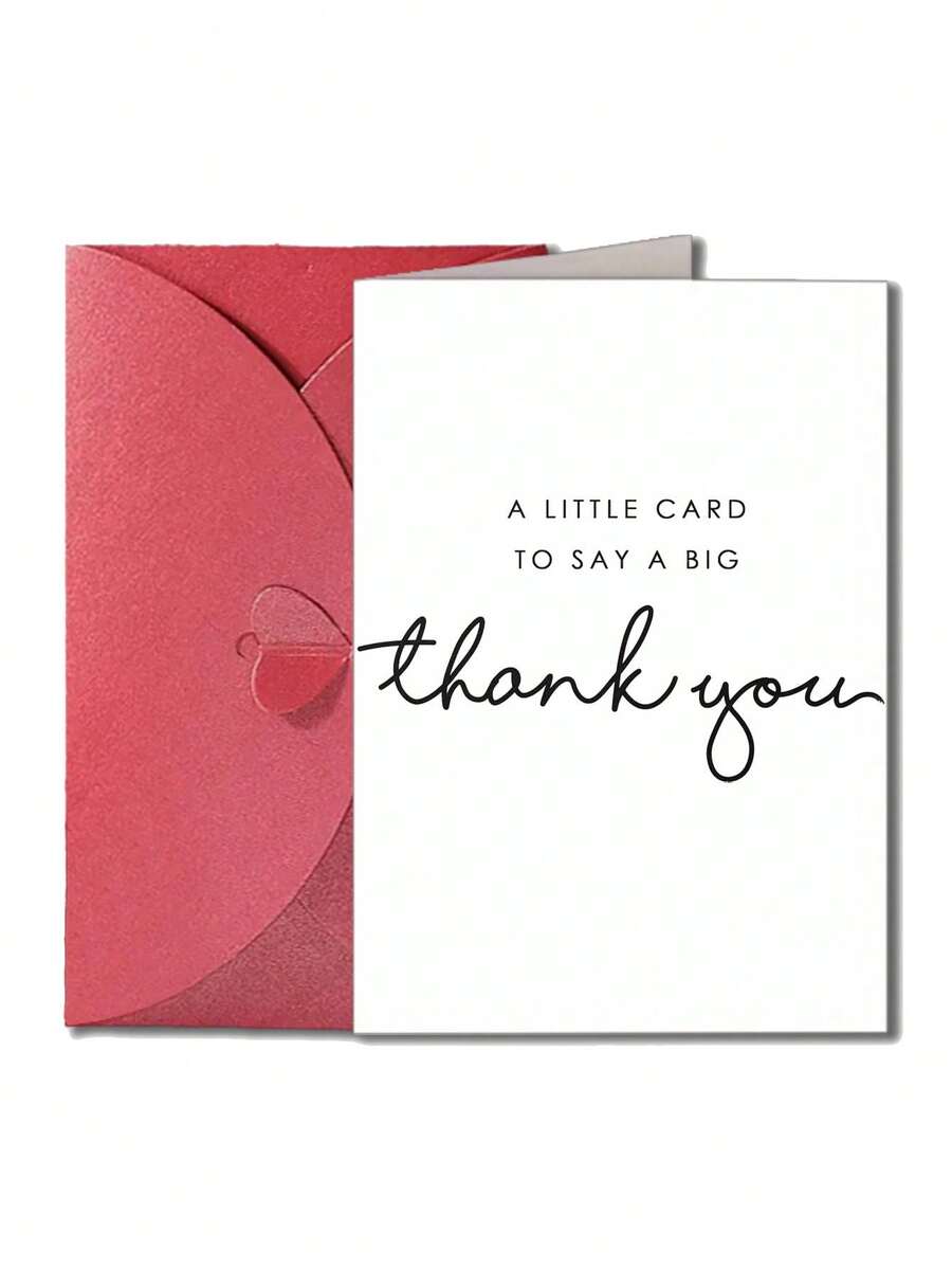 Love Card Thank You Card For Teacher - Beautiful And Elegant Thank You Greeting Card For Any Occasion With Blank Inside/For Men, Women, White Card
