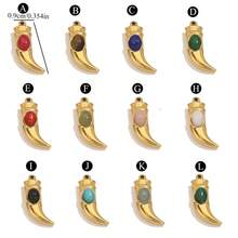 1 pieza Colgante de machete con ojo de tigre rojo de acero inoxidable de moda, accesorio para hacer collares, aretes, pulseras y joyas - colgante - Ver 6