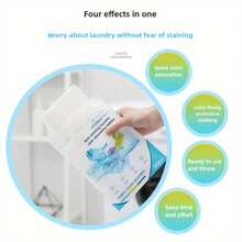 100 szt. kolorowych chusteczek do prania Color Catcher - środek antyprzenoszący kolor i chłonna ściereczka, do stosowania w pralkach, zapobiegający utracie koloru, zwiększający ochronę odzieży, akcesorium do pralni