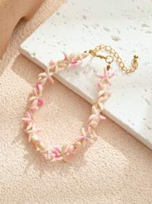 1/2/3/6/9pcs Multi-Color Natural Shell Asymmetrical Stone Sea Star Necklace Bracelet Set, Suitable For Women Spring/Summer Daily, Beach, Holiday & Casual Wear