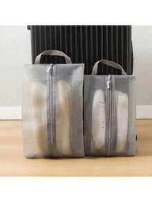 1pc Outdoor Handheld Shoe Bag, Multi-Functional Beach Bag With See-Through Breathable Mesh Storage For Home Shoes - Multicolor - View 3
