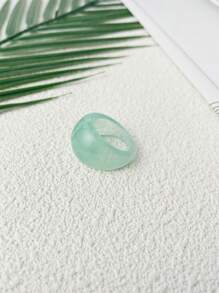 1pc Retro Minimalist Resin Ring, Fashion & High-Quality, Suitable For Daily Wear