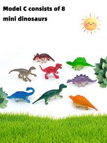 48pcs Colorful Plastic Dinosaur Toys, Approx. 2-3 Inches, Mini Realistic Dinosaur Figures, Small Dinosaur Animals, Mini Dinosaur Models, Tiny Characters, Mini Dinosaur Toy Set, Spring/Summer Decor (Random Color & Style), Dinosaur Toys, Sandbox Decor, Creative Holiday Gift, Dinosaur Themed Birthday Party Favor, Creative Gift, Birthday Gift - Multicolor - View 10