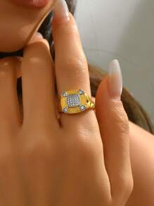 1pc Fashionable, Creative, Elegant, Unique Design, Retro European & American Style Ring, Suitable For Women's Daily Wear, Wedding & Engagement Gift
