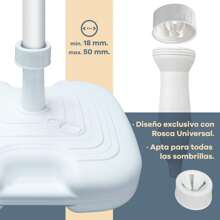 Ecommerc3 Parasol ogrodowy, stojak i podstawa