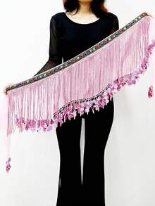 1PC New Belly Dance With Tassel Dance Scarf Strap Belly Dance Waist Chain Hip Scarf - Multicolor - View 5