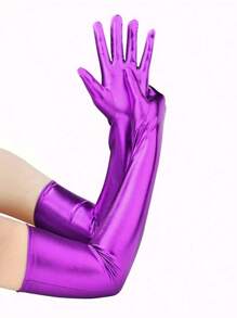 D EXCEED 1 Pair Women's Long Paint Gloves Opera Party Glove Costume Stretchy Adult Size Elbow Length Halloween Costume Cosplay Festival Decoration Gift Tea Party Prom Celebration