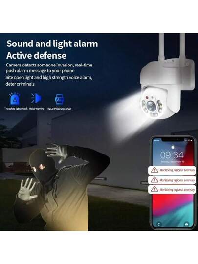 1080P Wireless Wi Fi Security Camera Motion Tracking 360° View, Home/Office Monitoring, ful Night Vision, Dual Way Audio, PTZ, Cloud Storage view 7