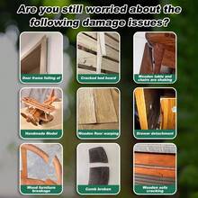 Pegamento de madera invisible y resistente al agua - Adhesivo aislante transparente que ofrece protección máxima, sellado sin filtración, adecuado para madera, papel y artesanía de madera - Pegamento para madera verde - Ver 9