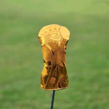 1 pieza Nuevo protector de palo de golf estilo naipe dorado para palo número 1, cubierta resistente a los arañazos unisex para protección de palos de golf