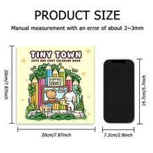 TINY TOWN: Coloring Book For Adults Featuring Cute Cozy Daily Activities For Relaxation (Cozy Spaces Coloring),Back To School,School Supplies