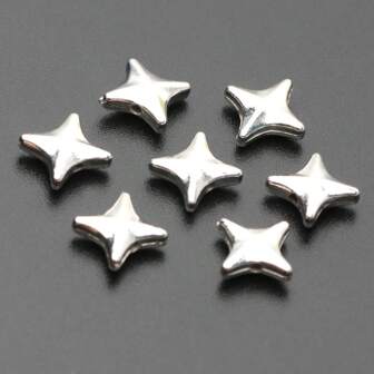 100 颗镀金镀银亚克力回旋镖珠，适合 DIY 手链、项链、耳环