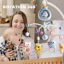 Raccoon Hanging Decor, Car/Crib Hanging, BB Sound, Baby Doll, New Rainbow Baby Stroller Hanging Plush Rattle Soothing Doll - Multicolor - View 7