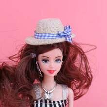 3pcs Miniature Doll House Woven Bow Knot Small Caps, Doll Doll Accessories Doll Hanging Decorations Doll Hat