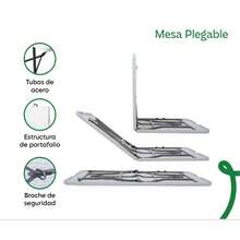 Mesa Plegable Portátil Swiss Navy 180*70*74 cm | Resistente, Amplia y Fácil de Transportar - Blanco - Ver 4