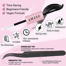 Thick Eyelash Clusters 14-20mm Long Cluster Eyelash Extensions 280pcs Individual Lashes Cluster DIY Eyelashes Mink Strips Volume Lash Extension - Black - View 6