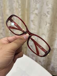 1pc Women's Casual Retro Plain Glass Eyeglasses, Suitable For Daily Wear And Street Style
