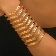 1 pièce Bracelet Manchette Métal Bohème à 9 Couches, Style Flashy et Exagéré