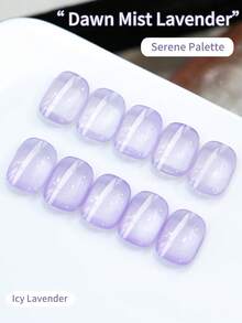 XEIJAYI 15ML 冰紫色凝胶指甲油，UV LED 浸染指甲油，假日 DIY 美甲设计，适合春夏美甲 - 紫色 - 查看 3