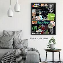 Warner Bros 1PC Movie Rick And Morty Movie Sticky Posters DIY Room Bar Cafe Aesthetic Art Wall Painting Wall Bedroom Superman Room Decor Gift Canvas Painting Picture Print Hanging Scroll Decor Wallpaper Poster Wall Art Painting Study Nordic Home Decor House Bar Room Wall Decor Movie Figures Home Decoration Painting Wall Art Bedroom Cartoons Decor Wallpaper Wall Bedroom Decoration - Frameless