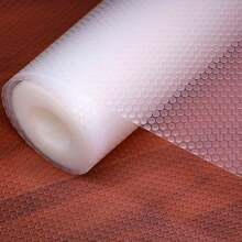Cupboard Sheet 30x500cm Shell Kitchen Mat Transparent EVA Protective Mat Anti-Slip Insect Repellent Antibacterial Anti-Mold Storage Mat Kitchen Drawer Mat Refrigerator Mat Bookshelf Mat Free Cut (Transparent, 30x500cm)