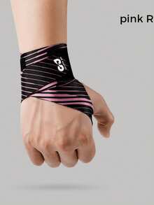 GOLOVEJOY 1 pezzo Fascia protettiva per polso da tennis/badminton in colore nero e a blocchi di colori, protettore per articolazione del polso con compressione, per allenamento di golf, lunghezza regolabile, accessori unisex da palestra - Multicolore - Visualizzare 10