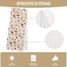 Autumn Season Table Runner, Fall Leaves Pumpkin Flower Family Kitchen Dining Table Decor, Thanksgiving Harvest Festival Decoration And Home Accessories