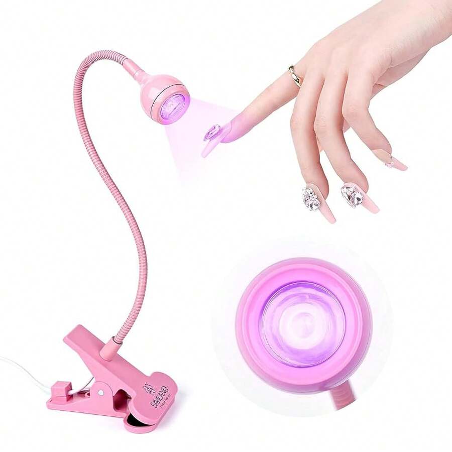 Smart Sensor U V Nail Lamp: Gooseneck 12W U V Light For Gel Nails 3S Flash Curing Gel U V Light 3 Timer 360 °   Adjustable Rechargeable 6H Battery Life LED Display Flash Cure Lamp