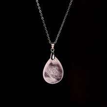1 pièce Collier pendentif goutte d'eau en pierre naturelle, quartz cristal agate howlite malachite pour la fabrication de bijoux DIY et accessoires