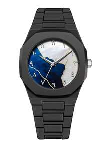 BaGoLee 1pc Men's Quartz Wrist Watch, Polycarbonate Material, Water-Resistant, Fashion Business Watch Suitable For All Occasions, Looks Great On Any Man