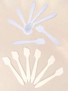 10/50/100PCS 迷你化妆铲面霜化妆面膜勺化妆勺，DIY 化妆工具霜棒美容工具套装，DIY 面部面霜搅拌铲勺化妆化妆品化妆工具旅行必需品旅行学校学校用品假日露营假日必需品度假配件女士香水男士香水沙滩瓶 - 白色 - 查看 17