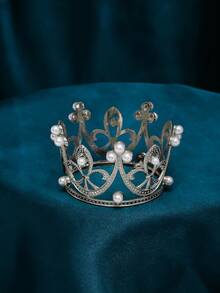 1 pièce Accessoire de cheveux Serre-tête de princesse élégant, Couronne pour femme pour danse européenne et américaine, Fête d'anniversaire, Mariage adulte, Séance photo, Couronne de mariée en alliage avec strass, Décoration d'activité, Accessoire de cosplay - Multicolore - Voir 18