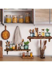 Kitchen Stickers/Decorative Stickers Kitchenware Rack Stickers Waterproof And Dustproof Stickers, 1 Piece Pvc Material Removable Wear-Resistant Stickers, Wall Stickers 35.4*11.4 Inches, Suitable For Kitchen Decoration, Wall Decoration, Restaurant Decoration, Interesting Birthday Gifts, Graduation Gifts, Make Your Home A New Look