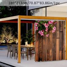 2 piezas Cortinas con diseño marrón para exteriores, cortinas para sombrear para patio, jardín, pasillo exterior, patio, porche, balcón, decoración de puerta de garaje