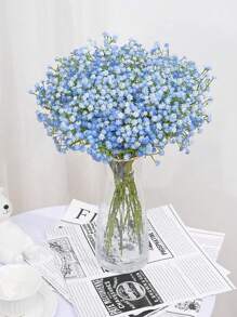 12 Stück (53 cm) - Künstliche Schleierkraut Blumen, weiße Schleierkraut Blumen mit langen Stielen, echte Berührung künstliche hellblaue Schleierkraut Gypsophila für Hochzeit Brautstrauß, Party Arrangement, Heim Dekoration, Schlafzimmer Dekoration, Tisch Dekoration, Außen Dekoration, Garten Dekoration, Vase Füllung Dekoration, Hochzeit Dekoration und Raum Dekoration