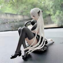 1 pieza Figura de acción perifférica de anime adorable, decoración para carro, computadora, equipo de audio del hogar o regalo, personaje de dibujos animados de chica coneja encantadora