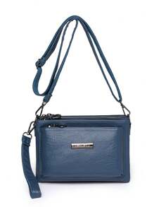 Bolso de hombro multiusos de color liso para mujer, bolso bandolera impermeable para uso empresarial y casual, bolso mensajero para la escuela y el trabajo, maletín negro para uso diario, bolso de viaje con múltiples compartimentos, regalo ideal para las vacaciones