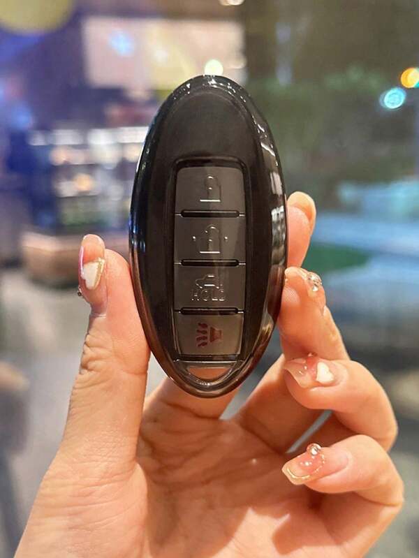 1pc Black Tpu Car Key Cover, Personalized And Simple Key Drop Protection Cover, Suitable For Nissan Xuan Yi Car Model