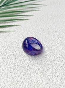 1pc Retro Minimalist Resin Ring, Fashion & High-Quality, Suitable For Daily Wear