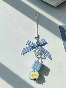 1pc Cute "Good Luck" Apple Shaped Phone/Bag Charm, Decorative Pendant, Anti-Lost USB Holder - Multicolor - View 15