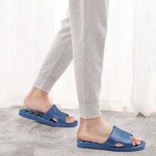 New-  Women's Shower Slipper, Quick Rying Non-Slip Slippers, Bathroom Hou & Pool San, In-Oor Slipper For Gym, Soft Sole, Beige, Size S, M, L, XL - 藏蓝色 - 查看 7