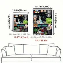 Warner Bros 1PC Movie Rick And Morty Movie Sticky Posters DIY Room Bar Cafe Aesthetic Art Wall Painting Wall Bedroom Superman Room Decor Gift Canvas Painting Picture Print Hanging Scroll Decor Wallpaper Poster Wall Art Painting Study Nordic Home Decor House Bar Room Wall Decor Movie Figures Home Decoration Painting Wall Art Bedroom Cartoons Decor Wallpaper Wall Bedroom Decoration - Frameless