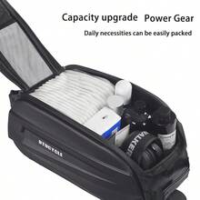 Bolsa de portaequipajes trasero para bicicleta de gran capacidad y carcasa rígida, bolsa de baúl impermeable para ciclismo - Negro - Ver 4