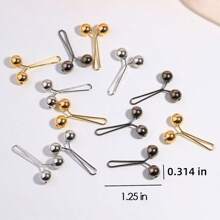 12pcs/Pack Wholesale U-Shaped Hijab Clip Muslim Women Scarf Fixing Brooch Headscarf Pearl Pin Hijab Accessories
