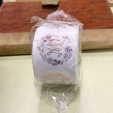 500pcs/Roll 1inch 1.5inch Rose Gold Thank You Sticker For Business Label Shipping Sticker Gift Seals Envelope Decor Birthday Party Favors Label - Rose Gold - View 8