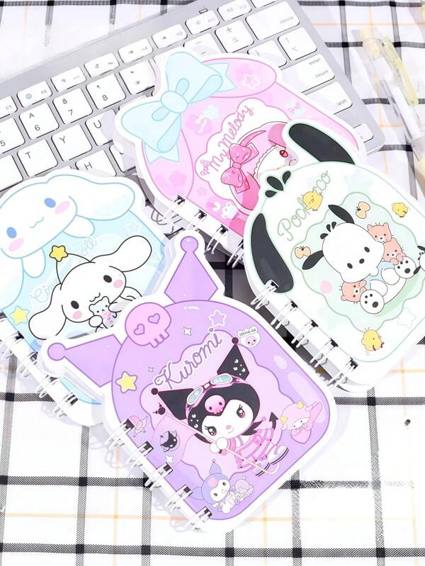 sanrio1 no use A 1pc/2pcs/3pcs Pack With Random Meidi, Kukumi, Yuyu Dog Kk Mini Notebook, Various Colors And Designs, Small And Convenient, Creative High Quality Student Stationery, Office Supplies, Family, Friends, Colleagues Gifts - Boys, Girls, School Use,Halloween Gifts,School Supplies
