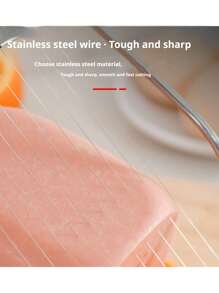 1 Pieza Rebanador de embutido de acero inoxidable, herramienta para cortar jamón en casa, rebanador de huevos de cocina, divisor de huevos y queso, pelador de huevos, cortador de huevos, utensilios de cocina, huevos