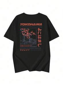 200g Pure Cotton T-Shirt 2025 Summer Ladies New Short Sleeve Pure Cotton Holiday Pattern Short Sleeve Round Neck Couple Wear Small Shirt Tops - 黑色 - 查看 3