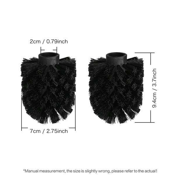 1 pièce Recharge de tête de brosse de toilette, s'adapte à une tête en spirale de 2 cm/0,79 pouce avec manche, retour à l'école