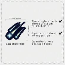 50 件彩色烟花卡通唯美涂鸦贴纸创意烟花装饰手册水杯行李贴纸学校用品，返校 - 彩色 - 查看 5